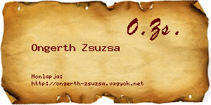 Ongerth Zsuzsa névjegykártya